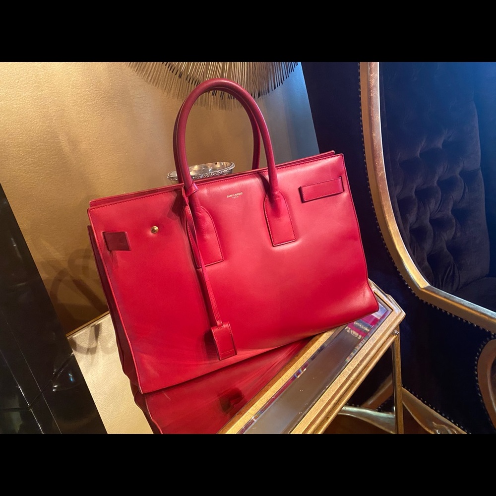 Saint Laurent Sac de Jour Large Vermilion large